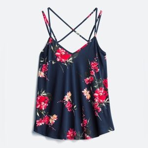 Floral v-neck flowy tank